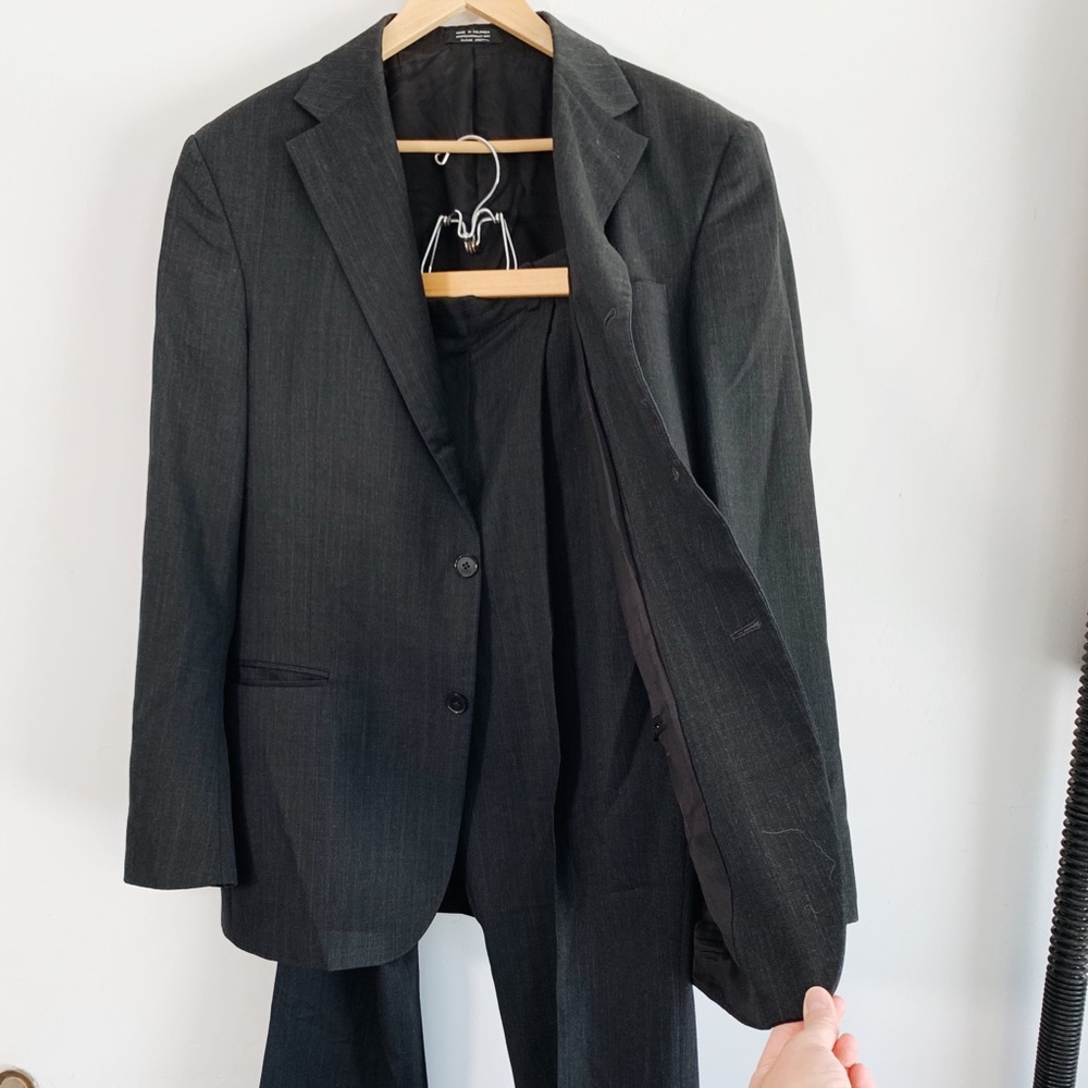 Dark Gray with Indigo pinstripe Suit coat and pant